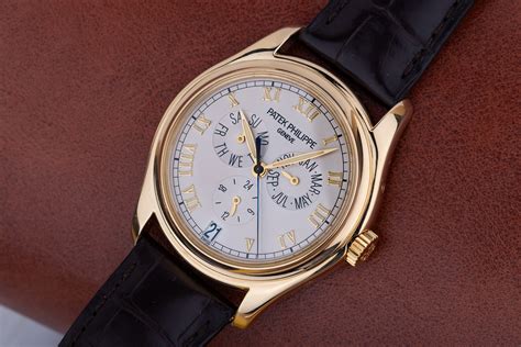 patek philippe yellow gold annual calendar wristwatch ref 5035j-001